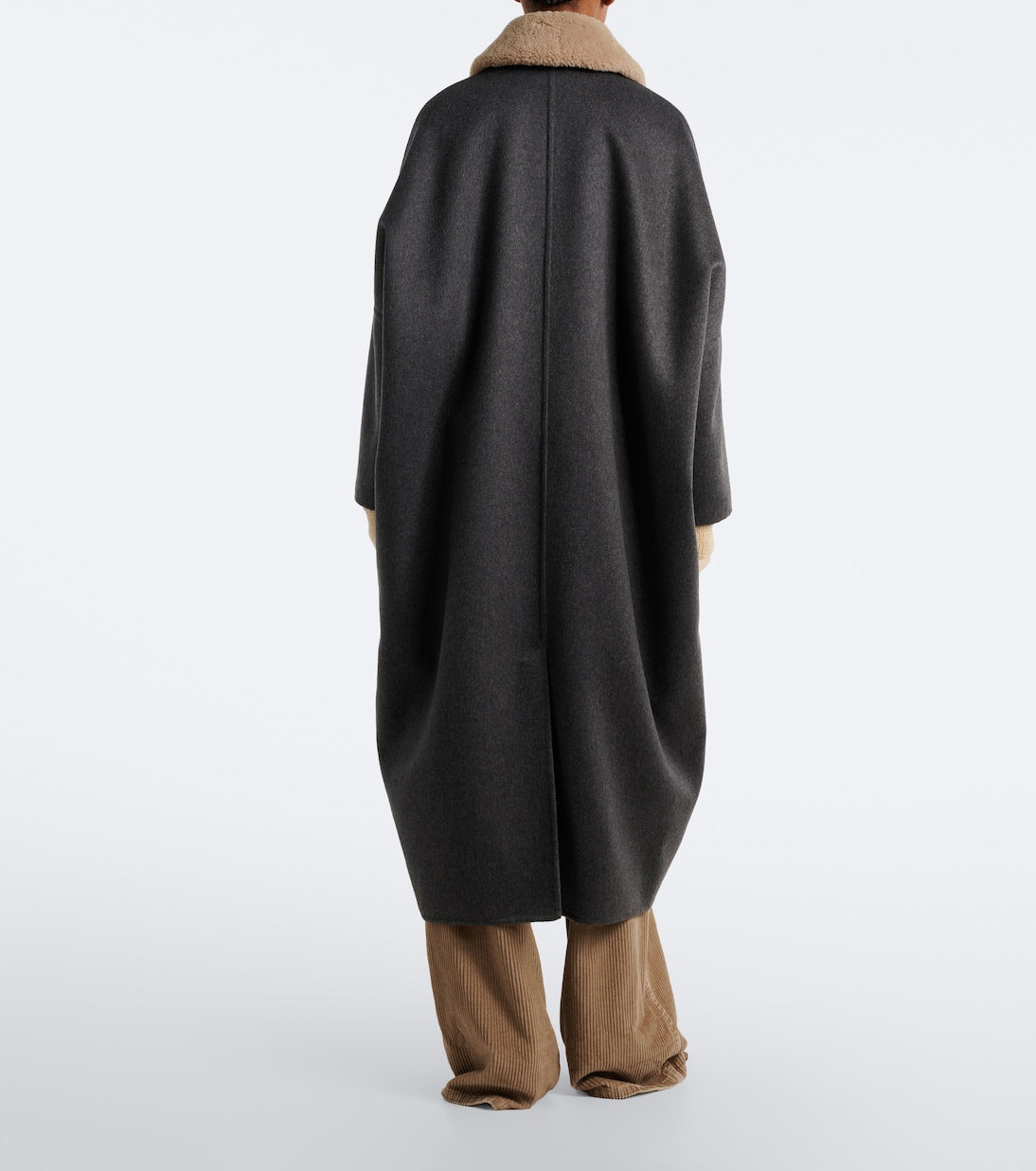 Brunello Cucinelli - Shearling-trimmed cashmere coat