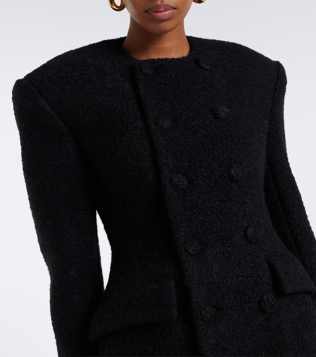 Wardrobe.NYC - Alpaca and wool-blend bouclé blazer dress