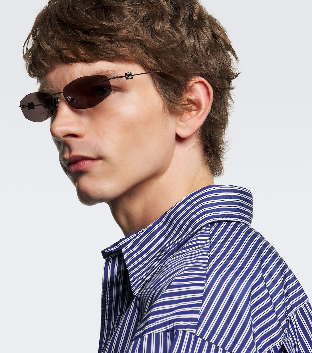 Balenciaga - Nano D-Frame oval sunglasses