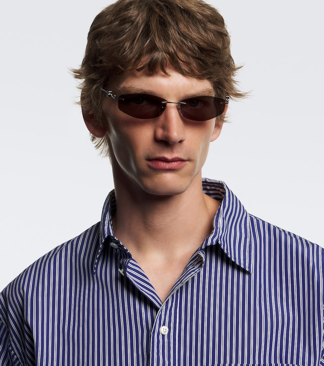Balenciaga - Nano D-Frame oval sunglasses