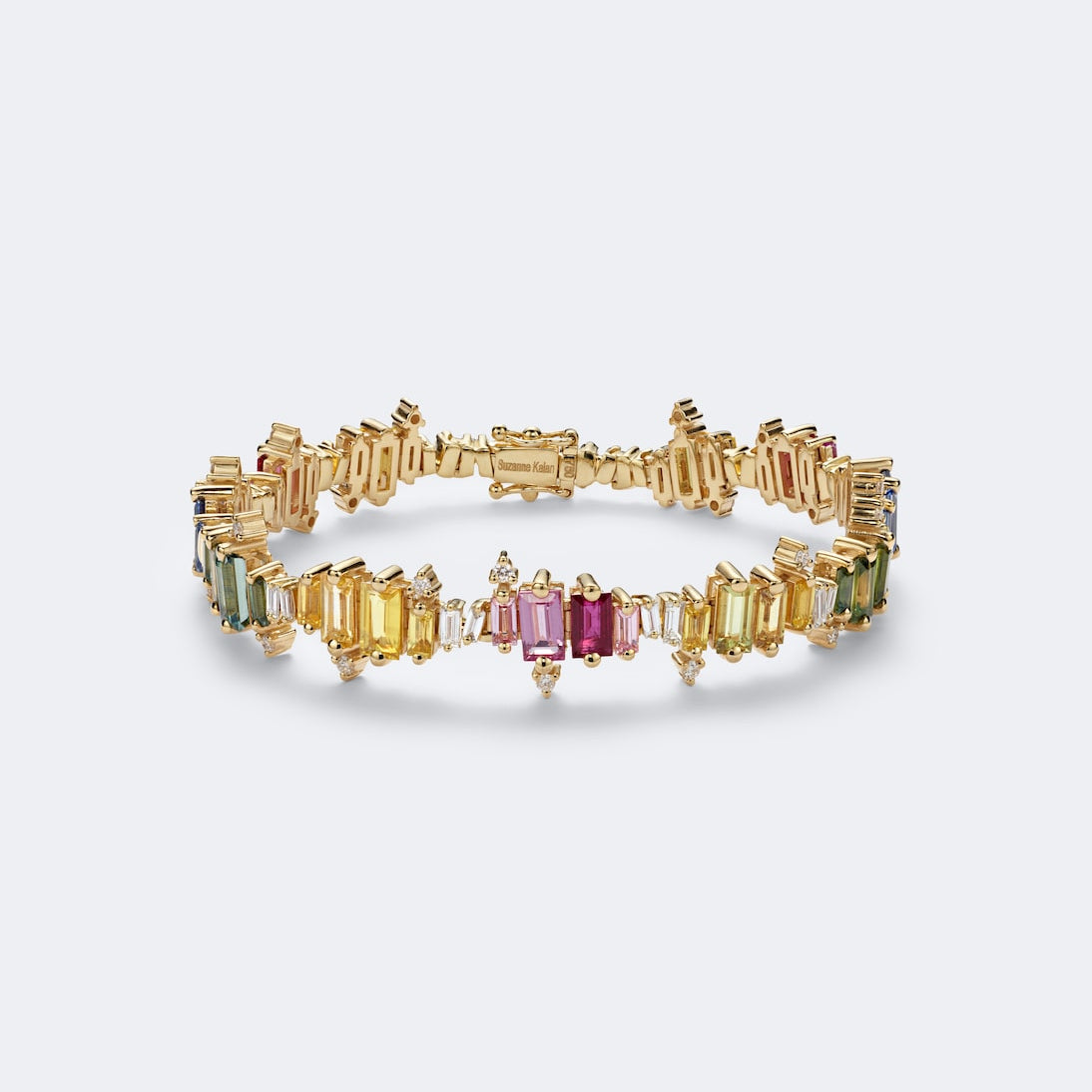 Suzanne Kalan - Bold Burst 18kt gold tennis bracelet with sapphires and diamonds