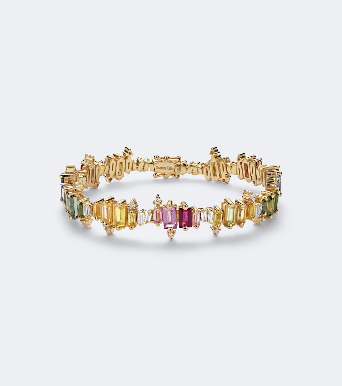 Suzanne Kalan - Bold Burst 18kt gold tennis bracelet with sapphires and diamonds