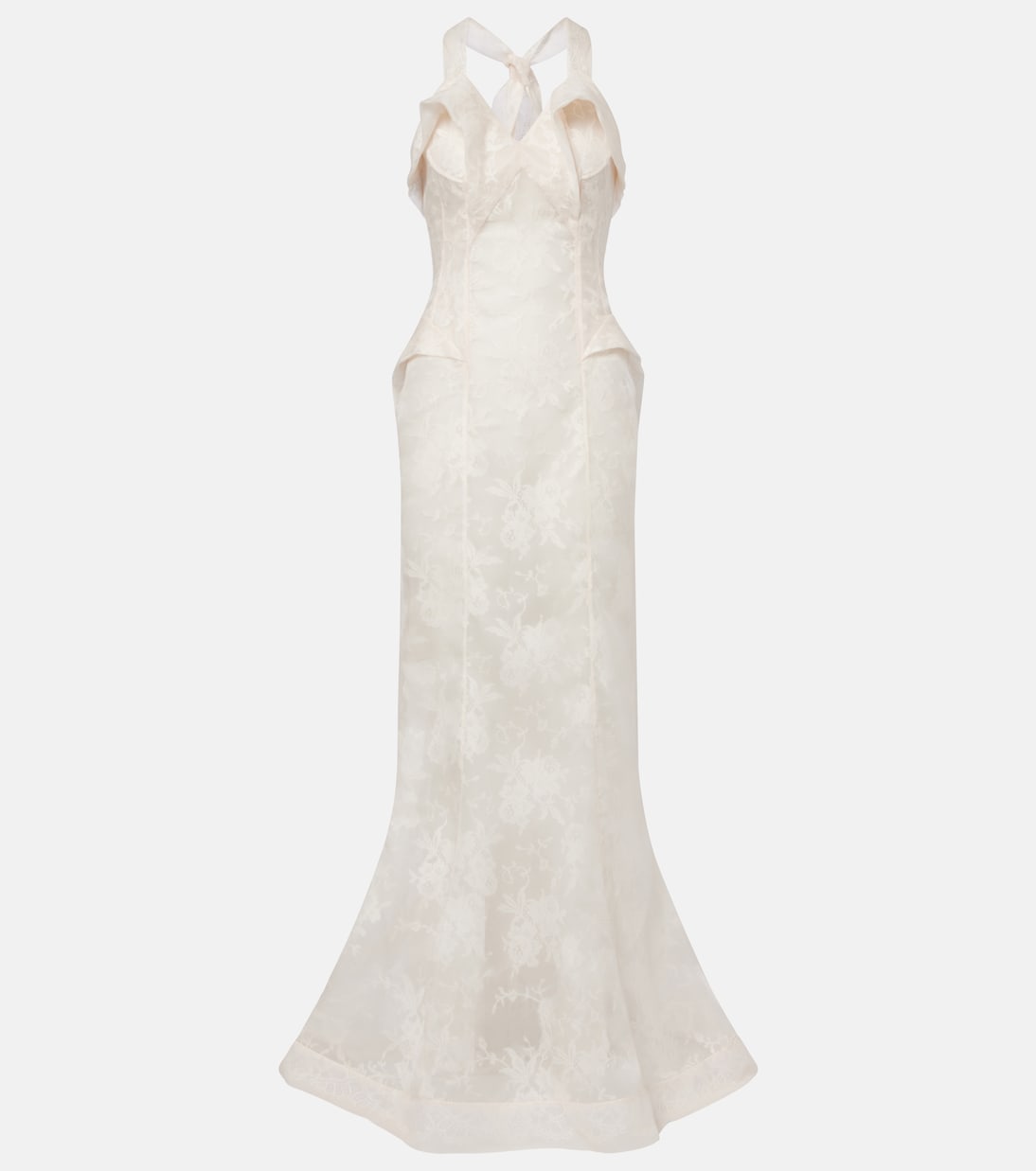McQueen - Sheer silk lace gown