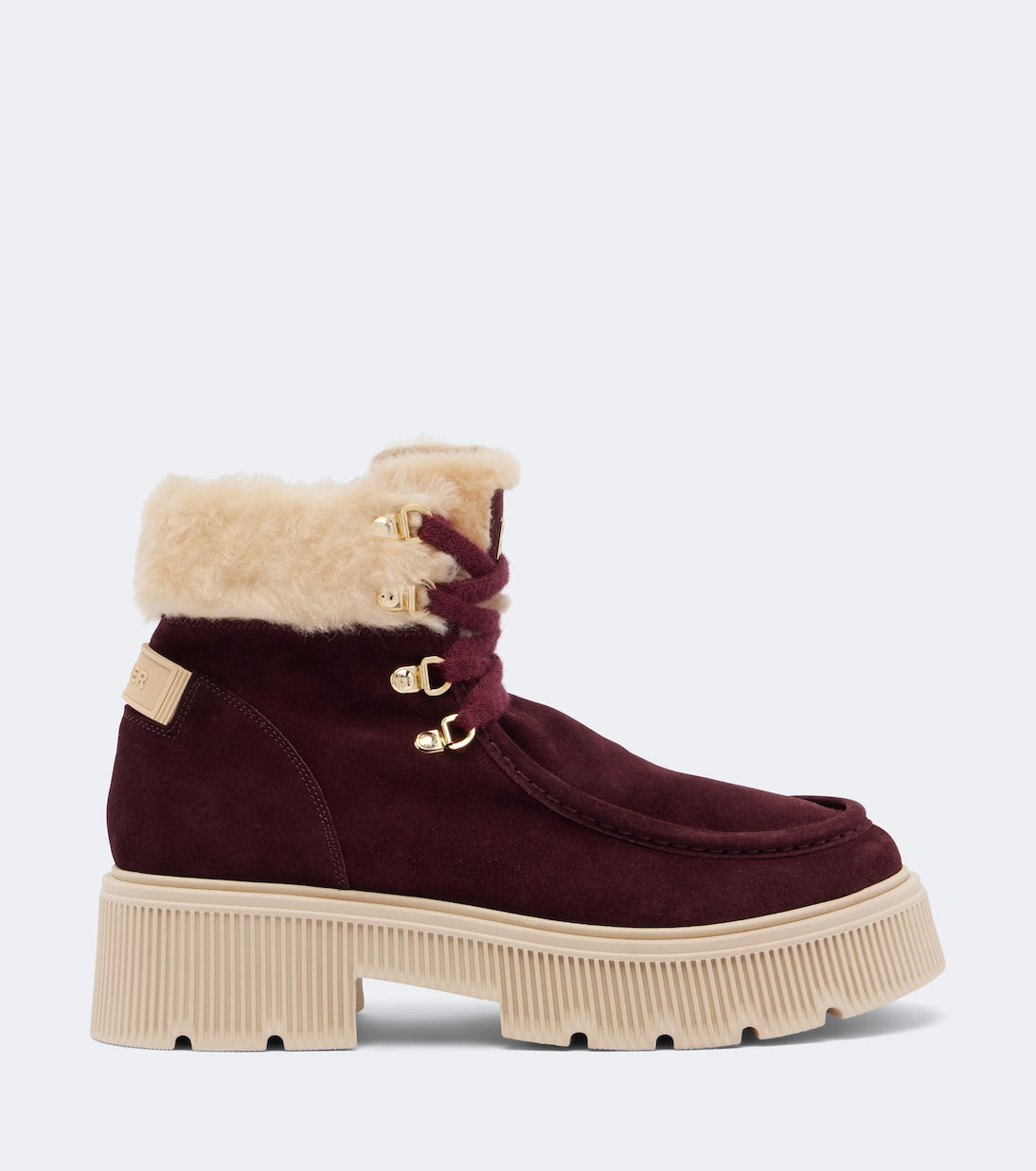 Bogner - Turin shearling-trimmed suede lace-up boots