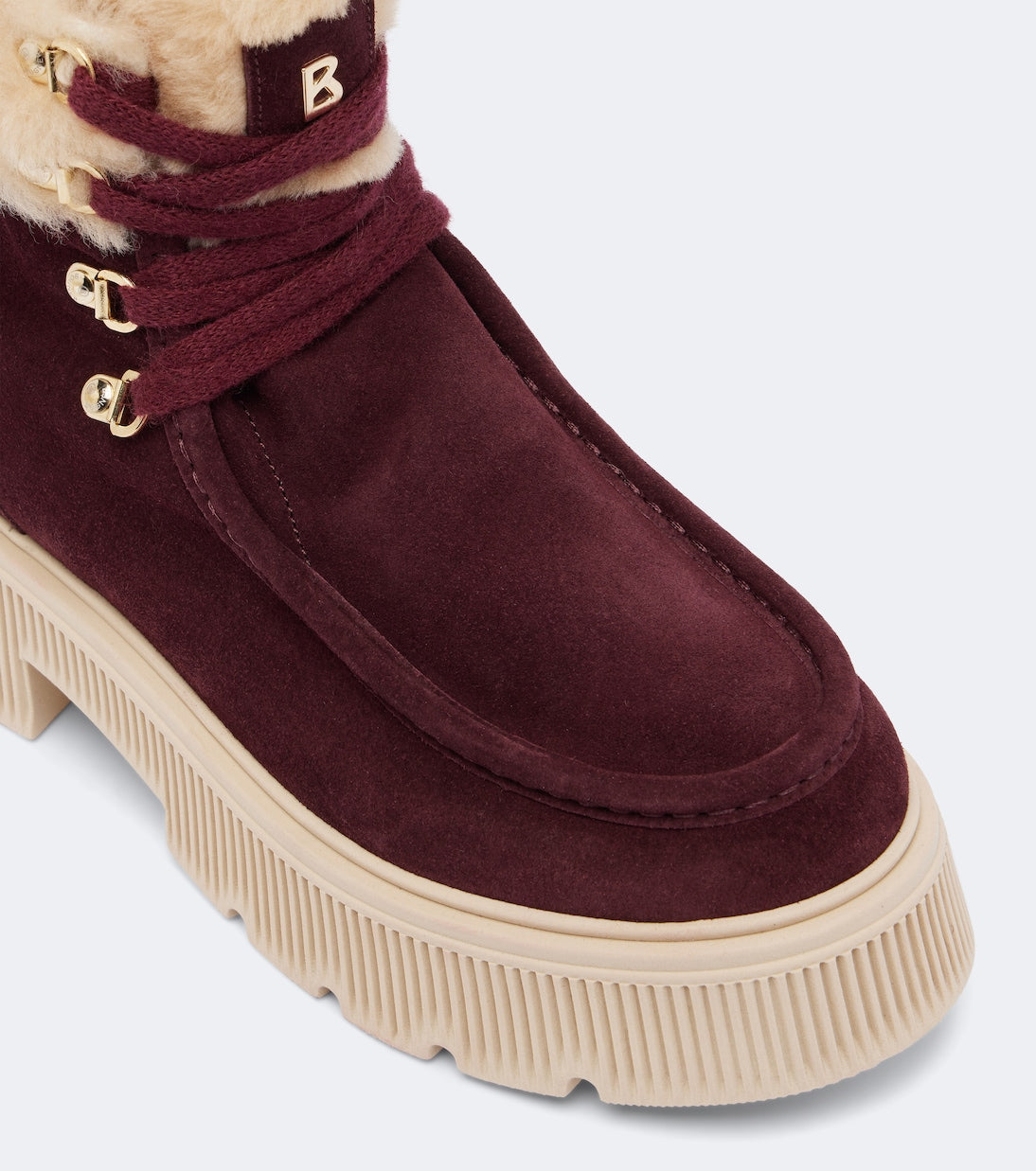 Bogner - Turin shearling-trimmed suede lace-up boots