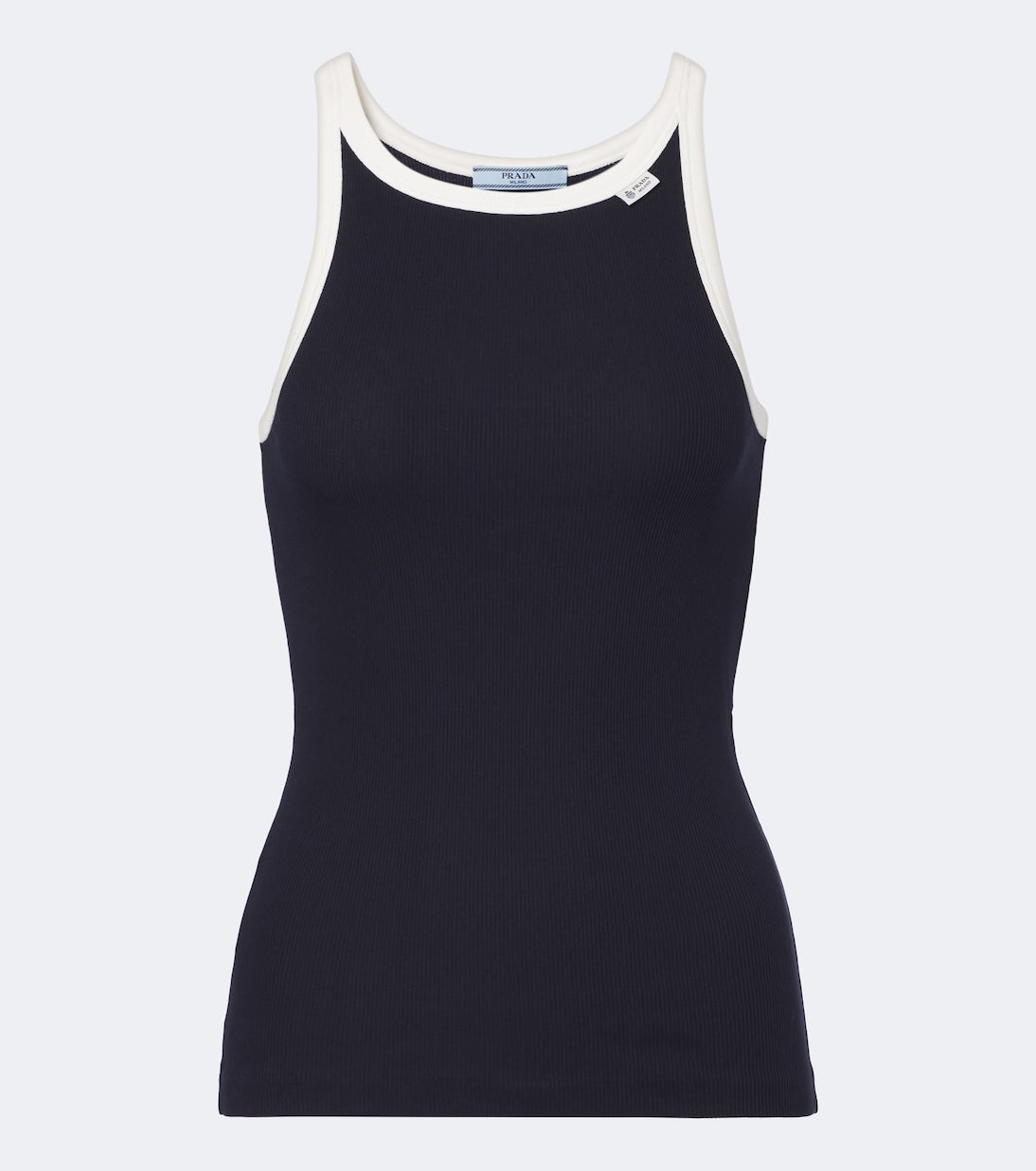 Prada - Ribbed-knit cotton tank top