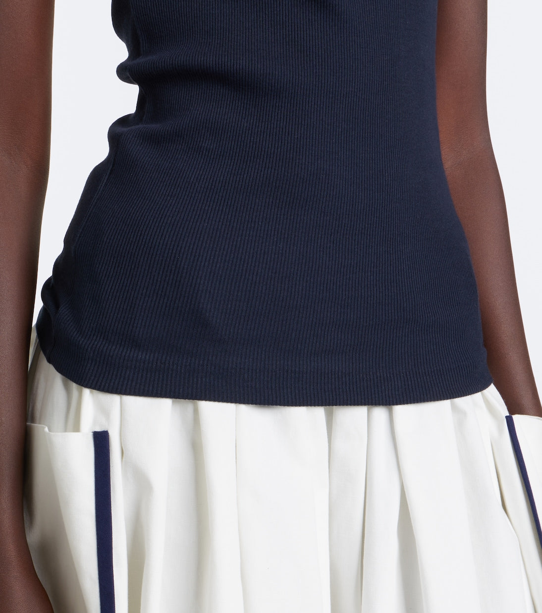 Prada - Ribbed-knit cotton tank top
