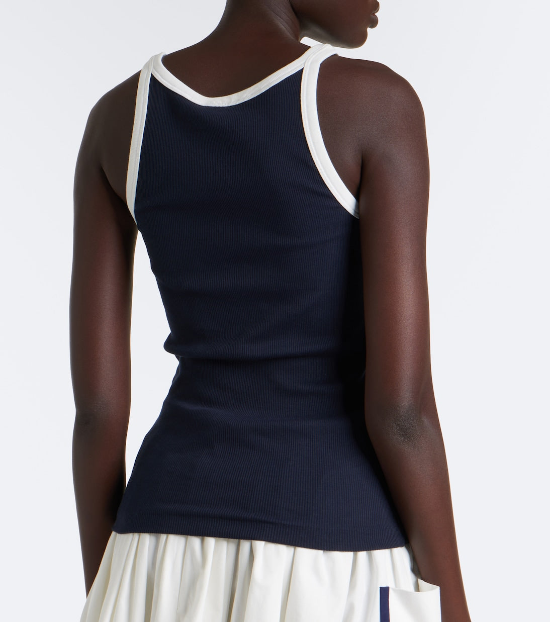 Prada - Ribbed-knit cotton tank top