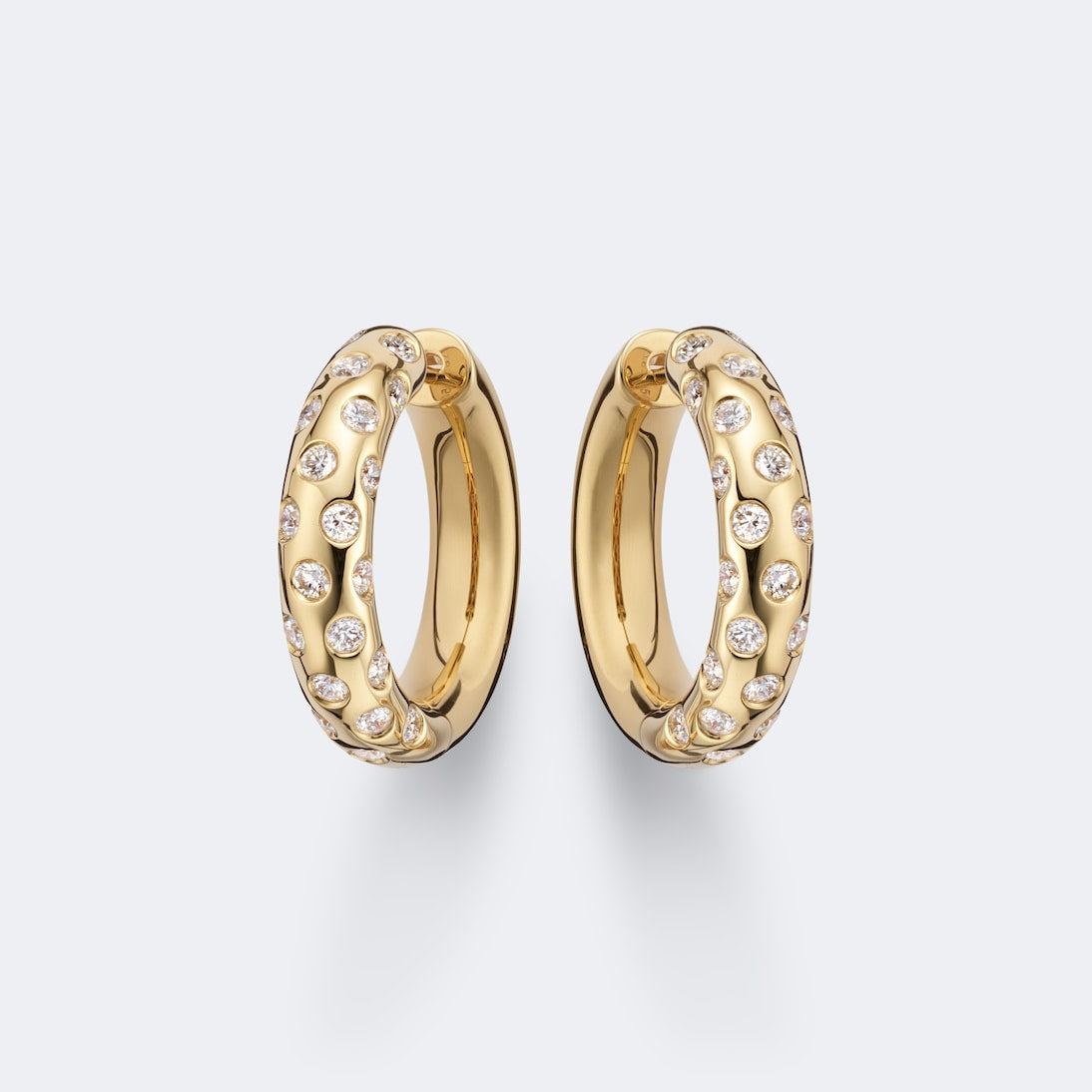 Anita Ko - Cosmo 18kt gold hoop earrings with diamonds