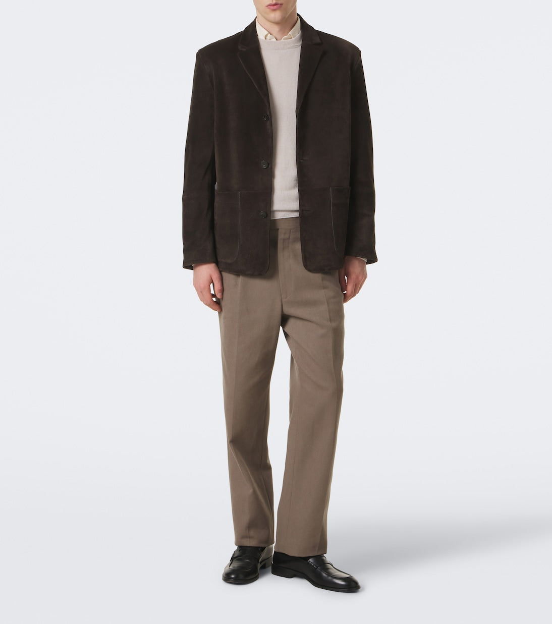 Yves Salomon - Single-breasted suede jacket
