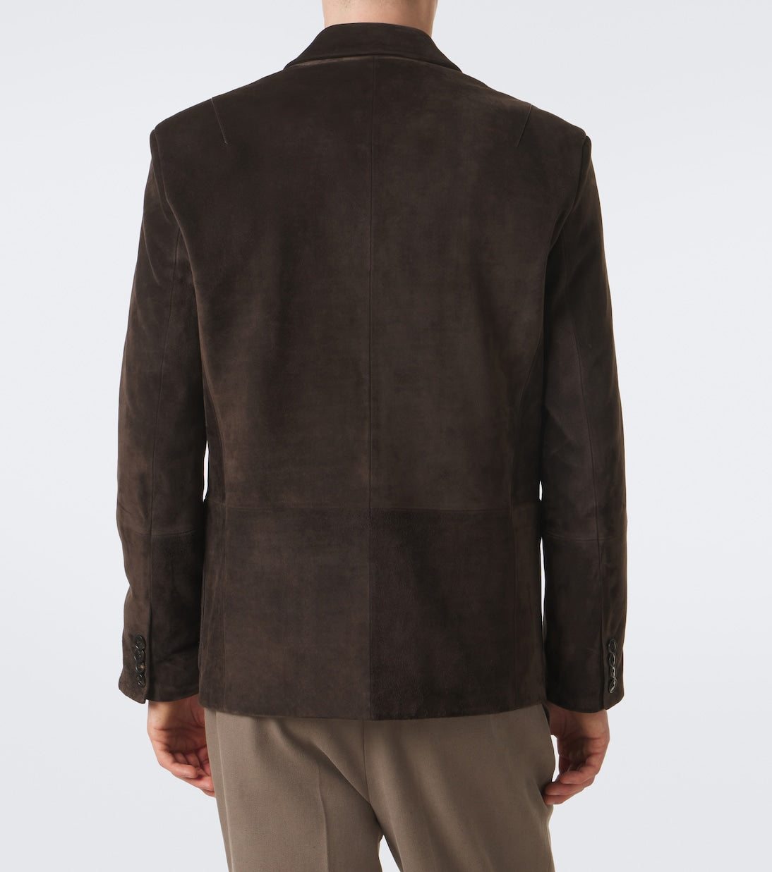 Yves Salomon - Single-breasted suede jacket