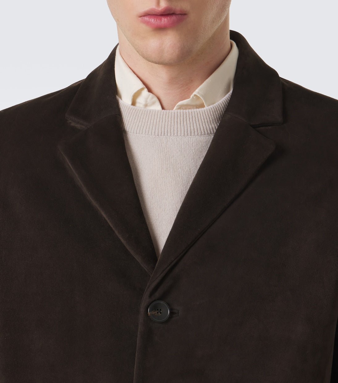 Yves Salomon - Single-breasted suede jacket
