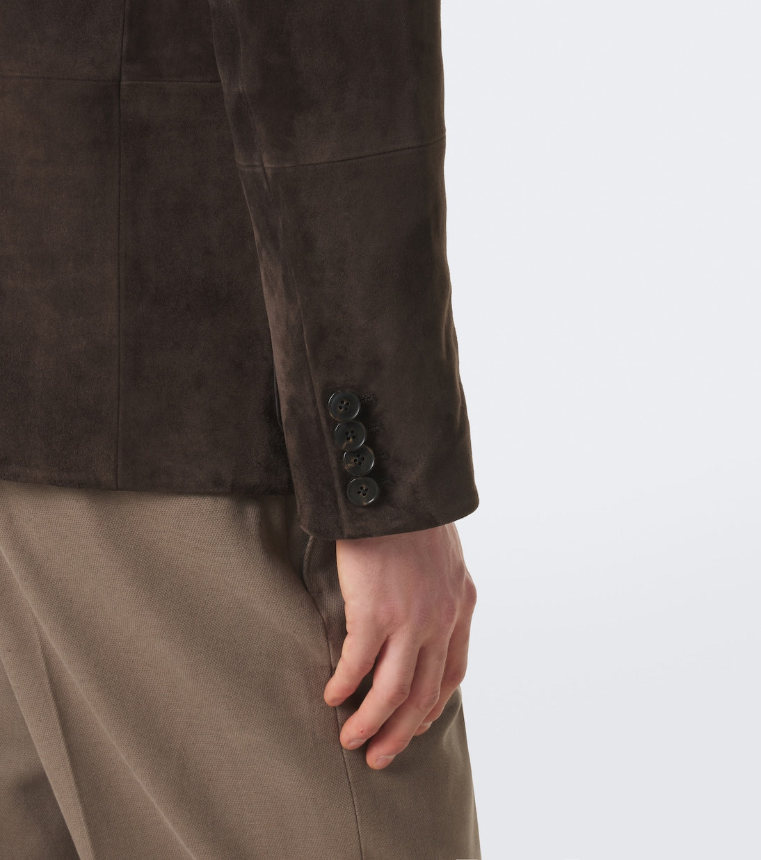 Yves Salomon - Single-breasted suede jacket