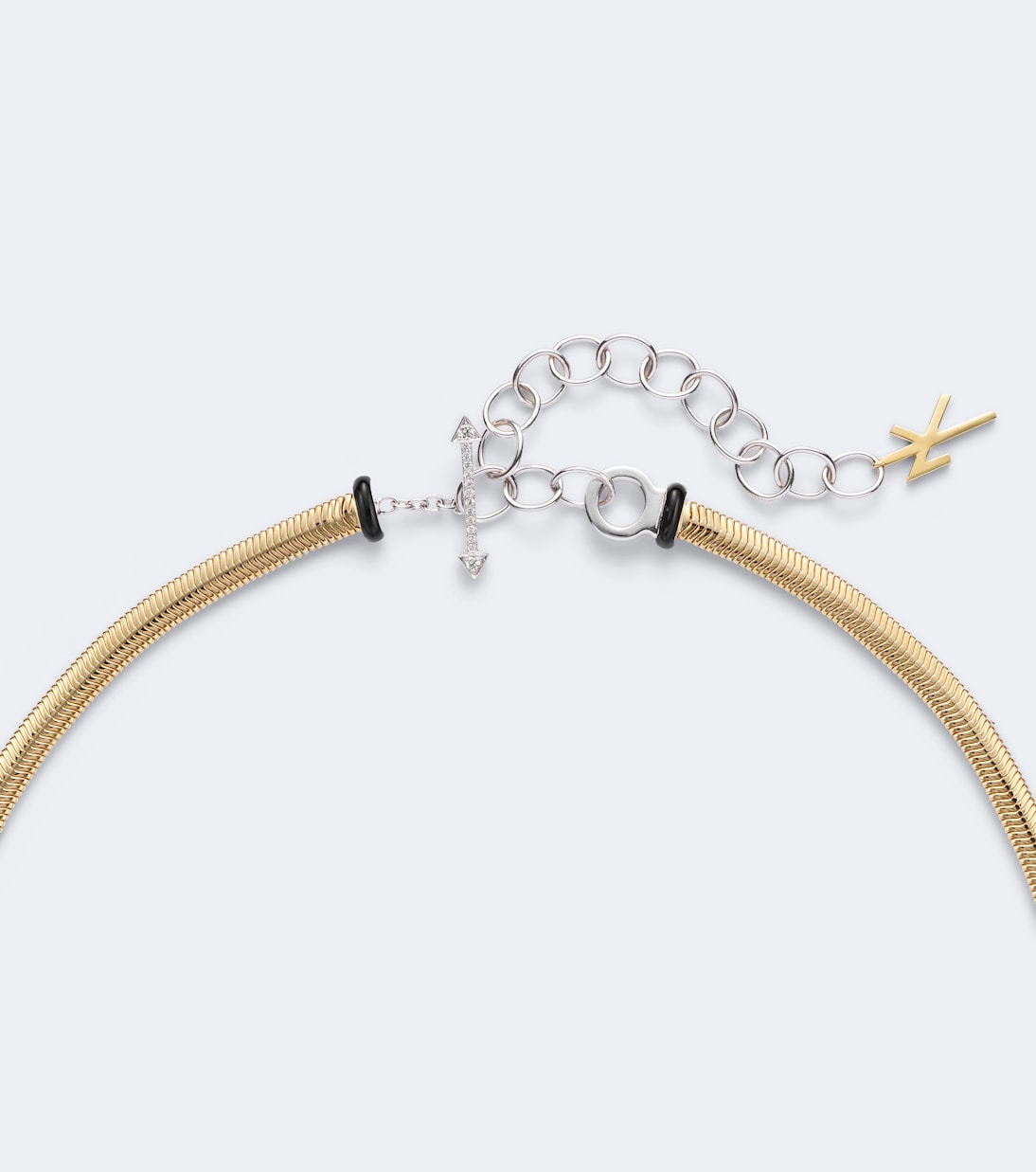 Nikos Koulis - Feelings 18kt gold and enamel necklace with diamonds