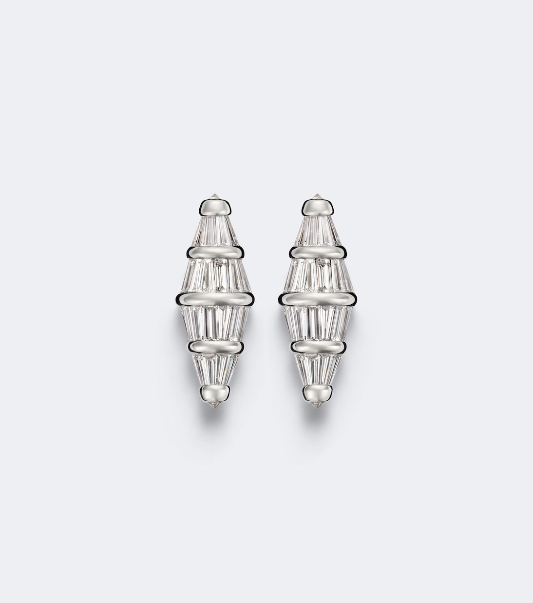 Nikos Koulis - Spectrum Large 18kt white gold earrings with diamonds