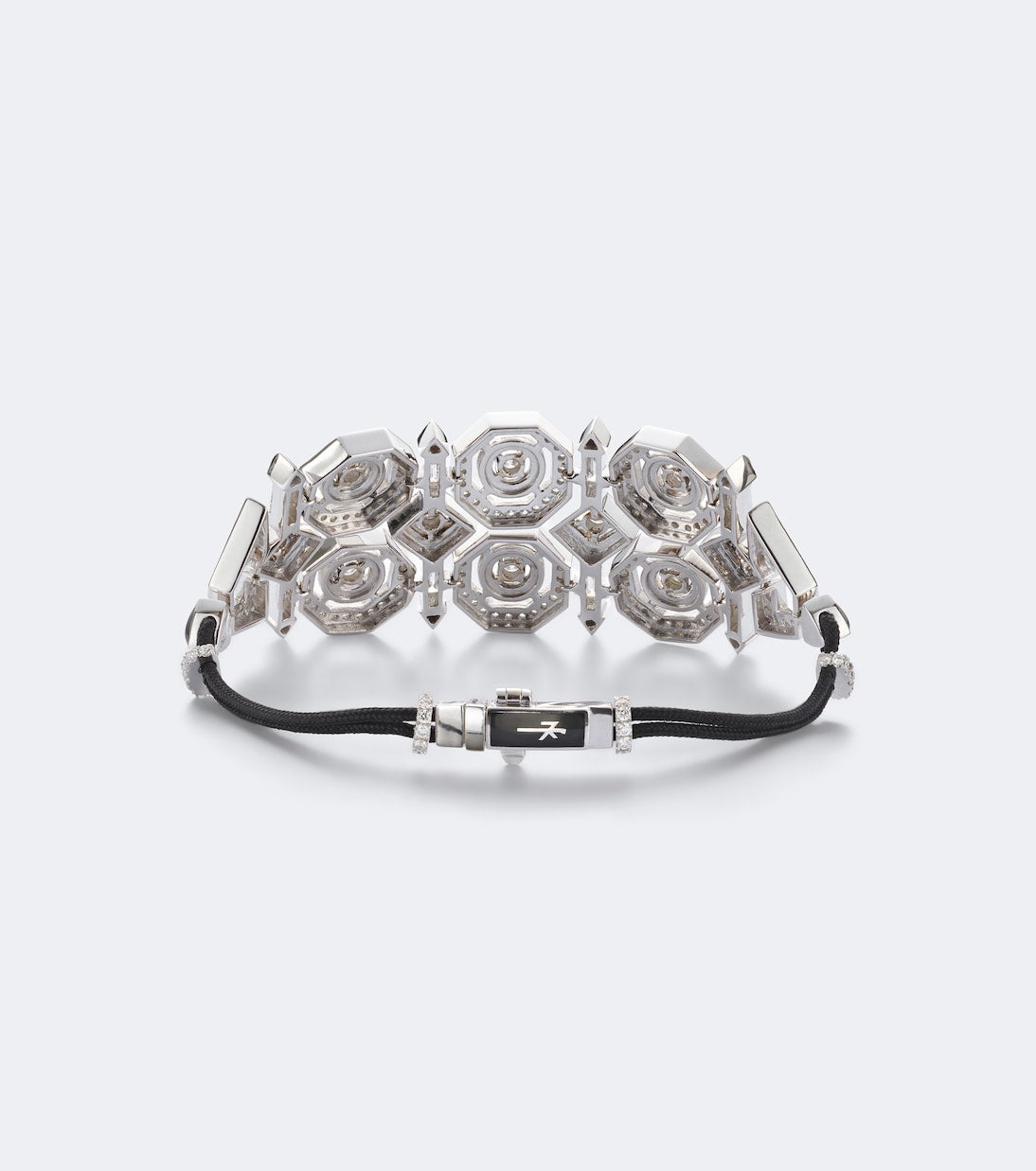Nikos Koulis - Oui 18kt white gold and enamel bracelet with diamonds