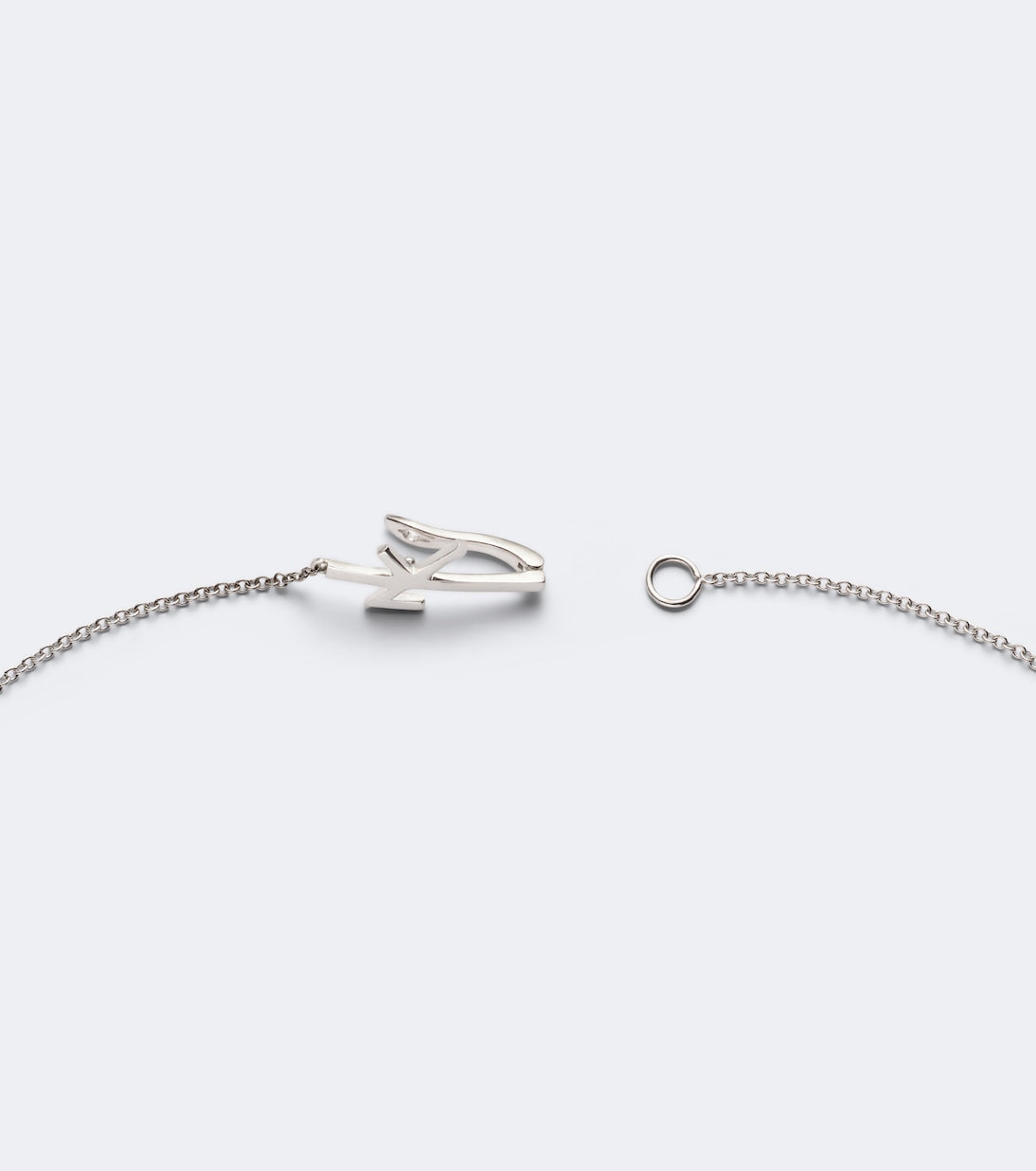 Nikos Koulis - Oui 18kt white gold and enamel pendant necklace with emerald and diamonds