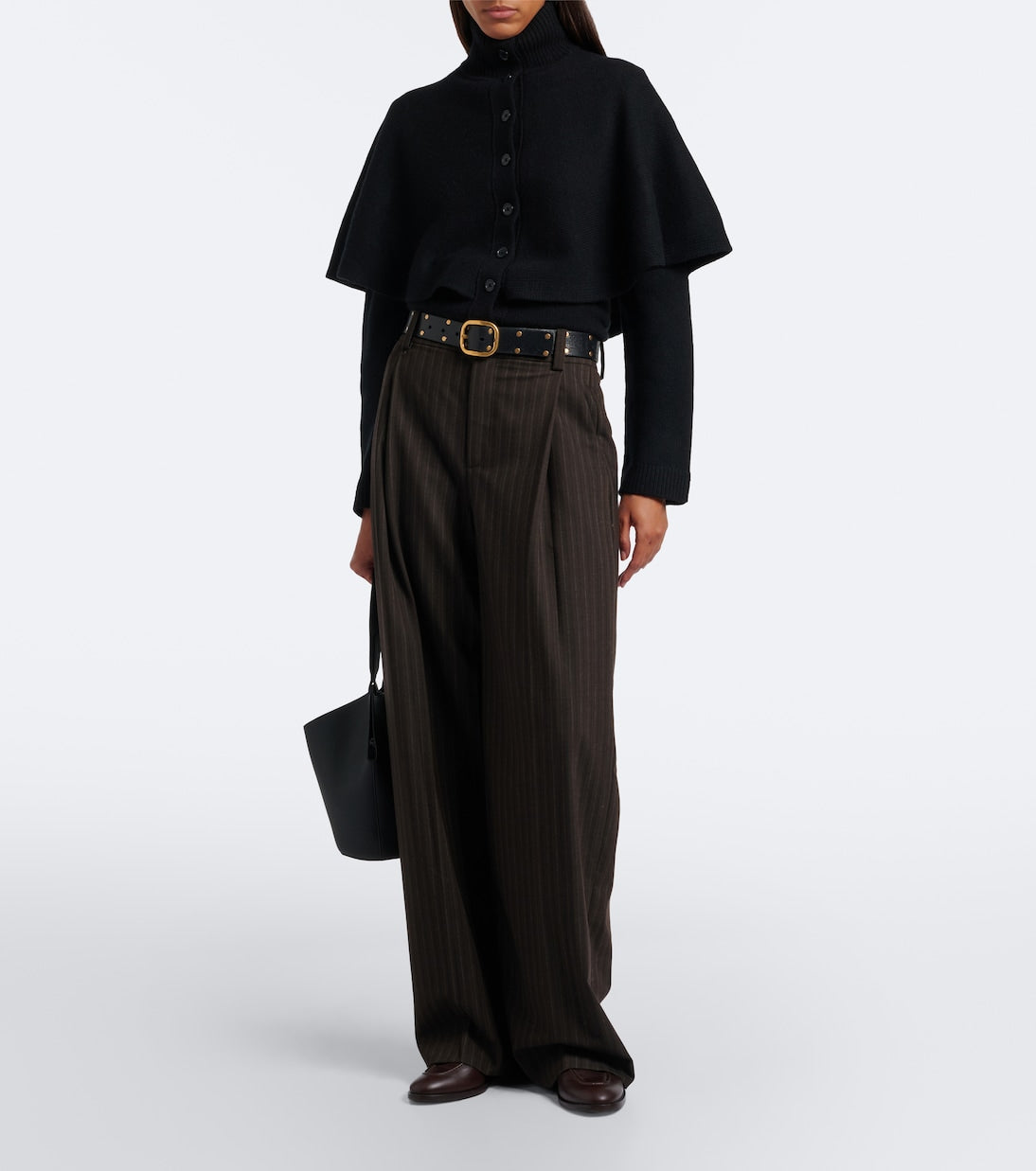 Vince - Caped wool-blend cardigan