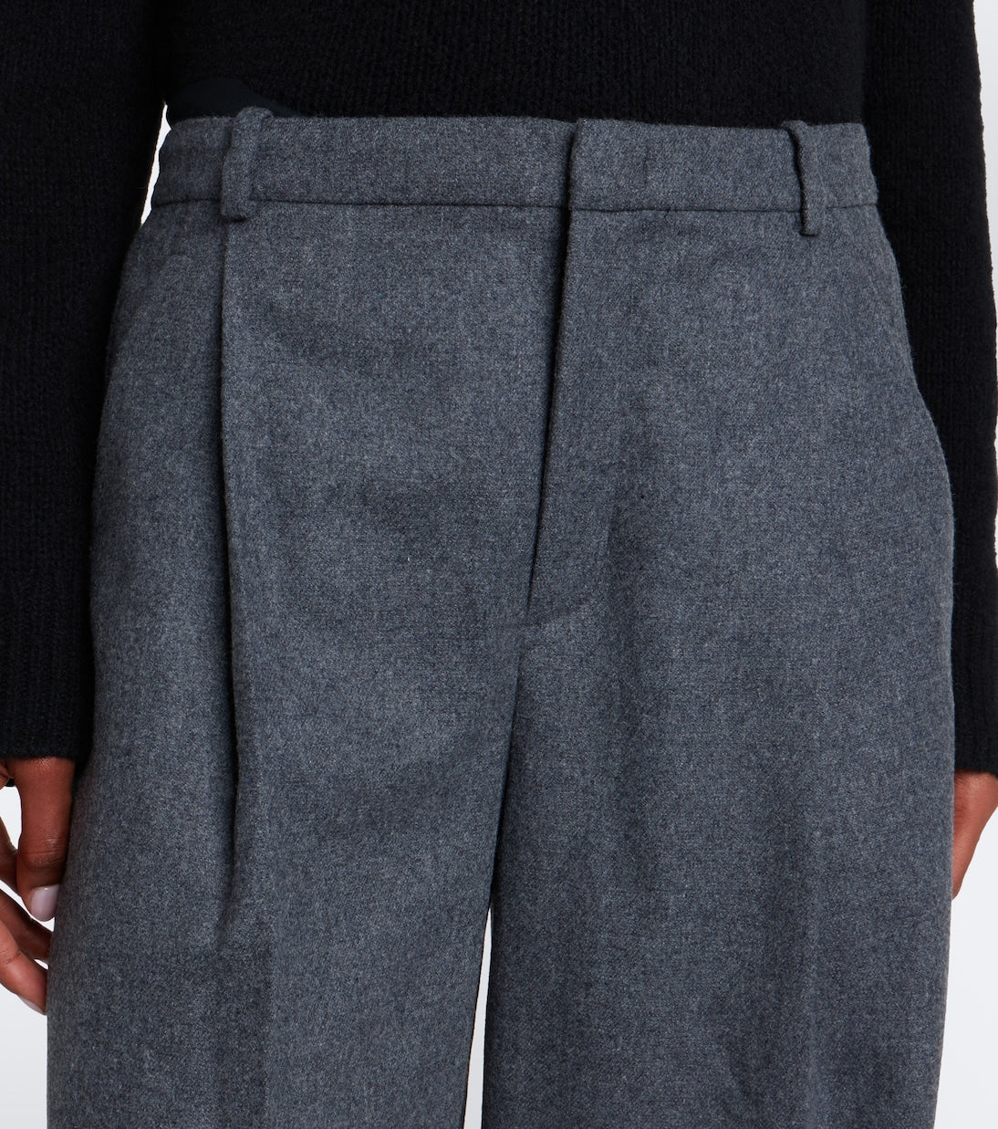 Vince - Camille wool-blend flannel wide-leg pants