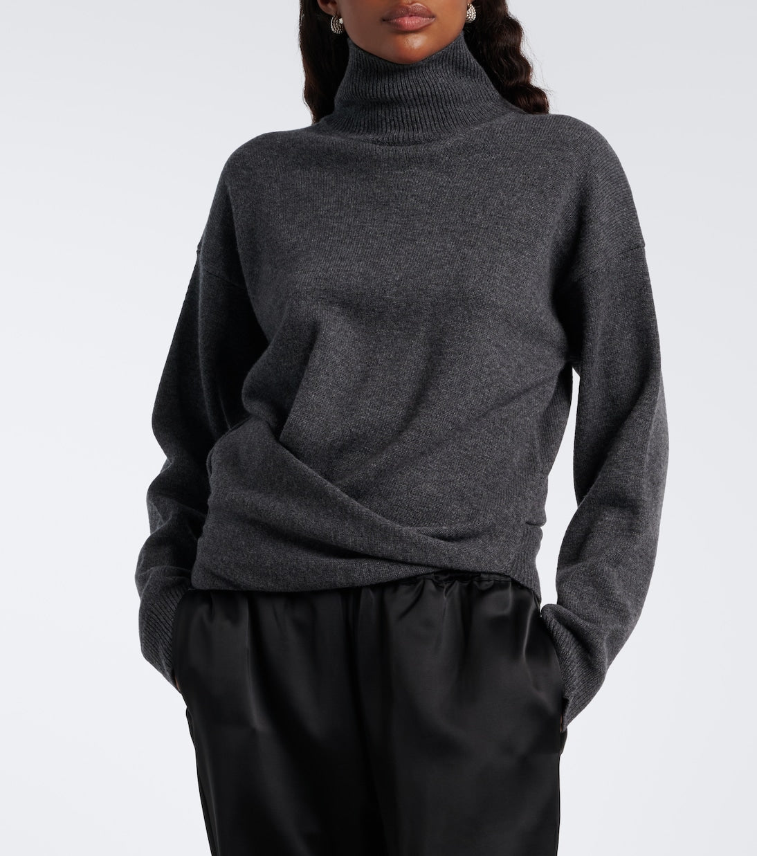 Róhe - Draped wool and cashmere turtleneck sweater
