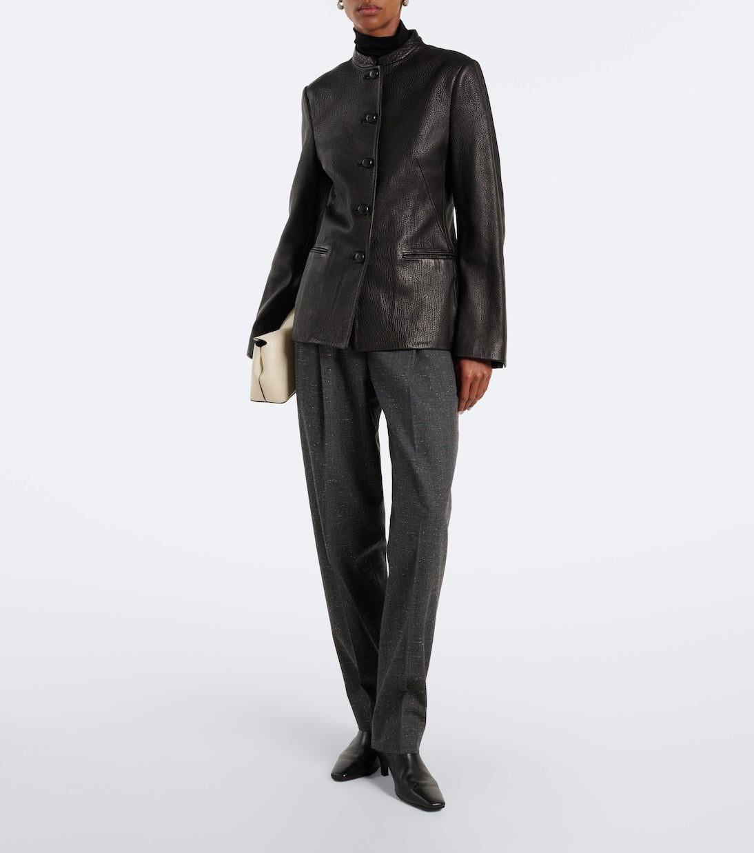 Róhe - Daria pleated wool-blend straight pants