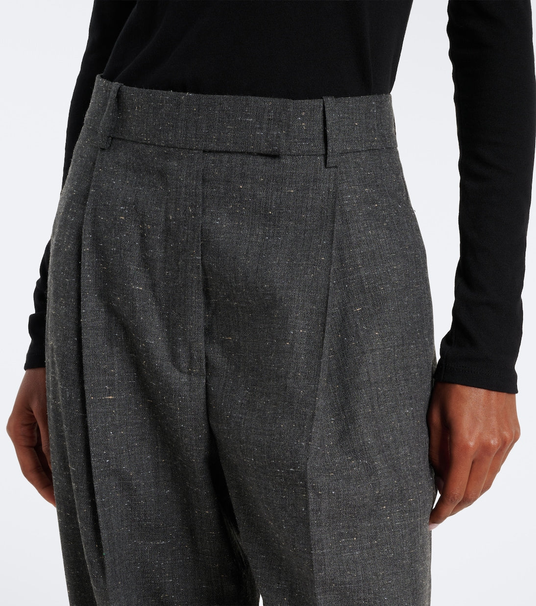 Róhe - Daria pleated wool-blend straight pants