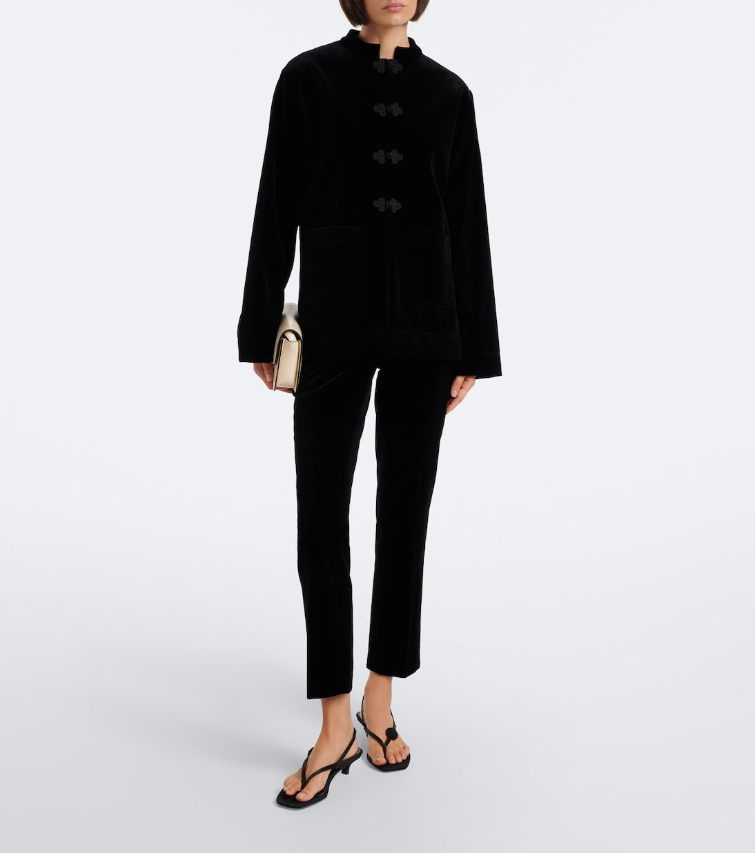 Róhe - Cotton velvet cigarette-leg pants