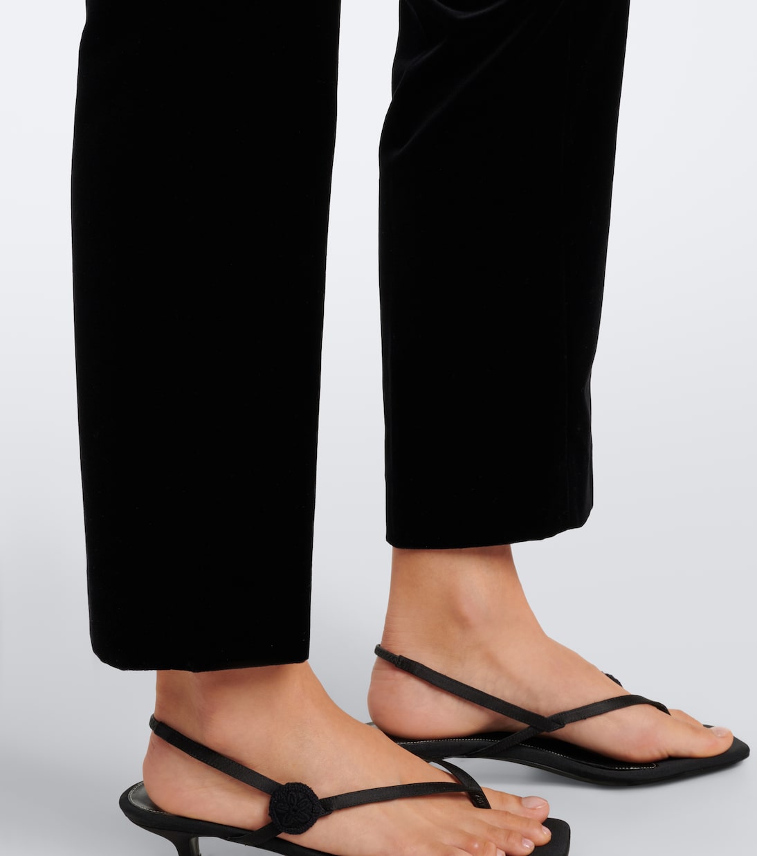 Róhe - Cotton velvet cigarette-leg pants