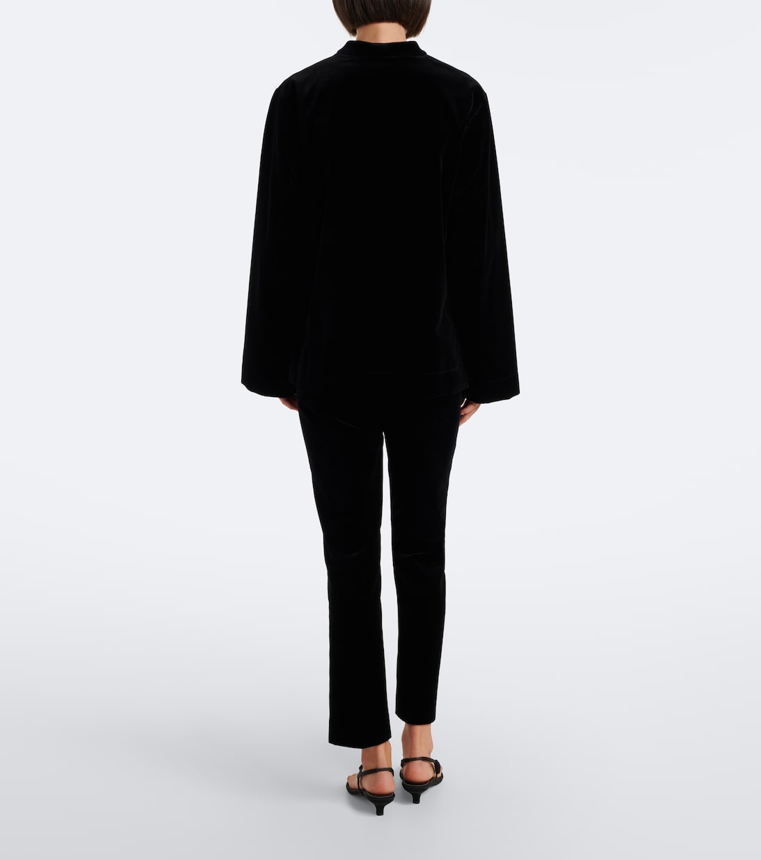 Róhe - Cotton velvet cigarette-leg pants