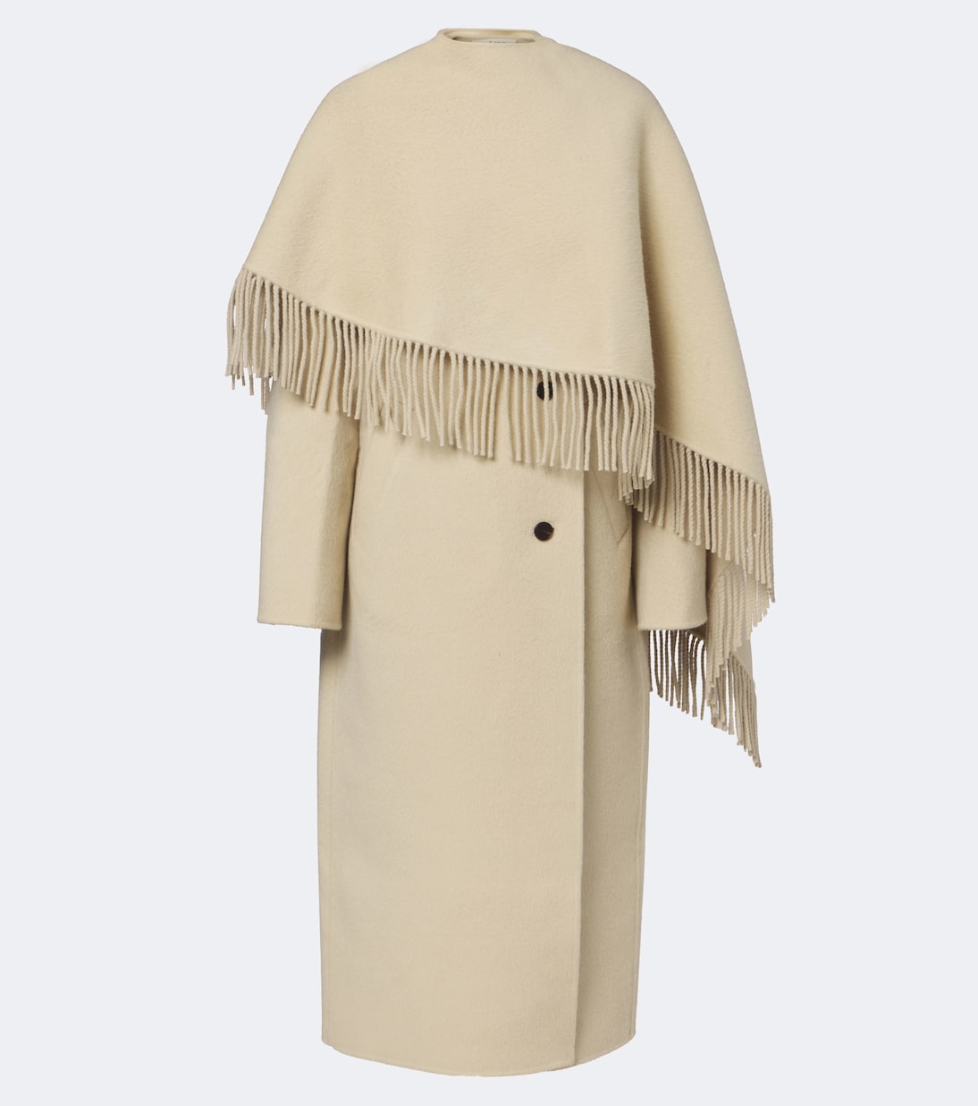 Róhe - Fringed scarf-detail wool and alpaca coat