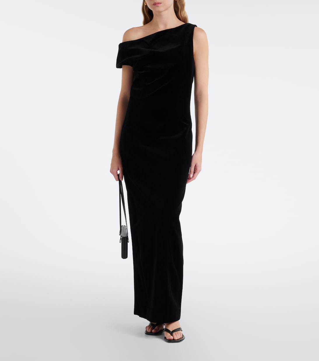 Róhe - Asymmetric cotton velvet gown