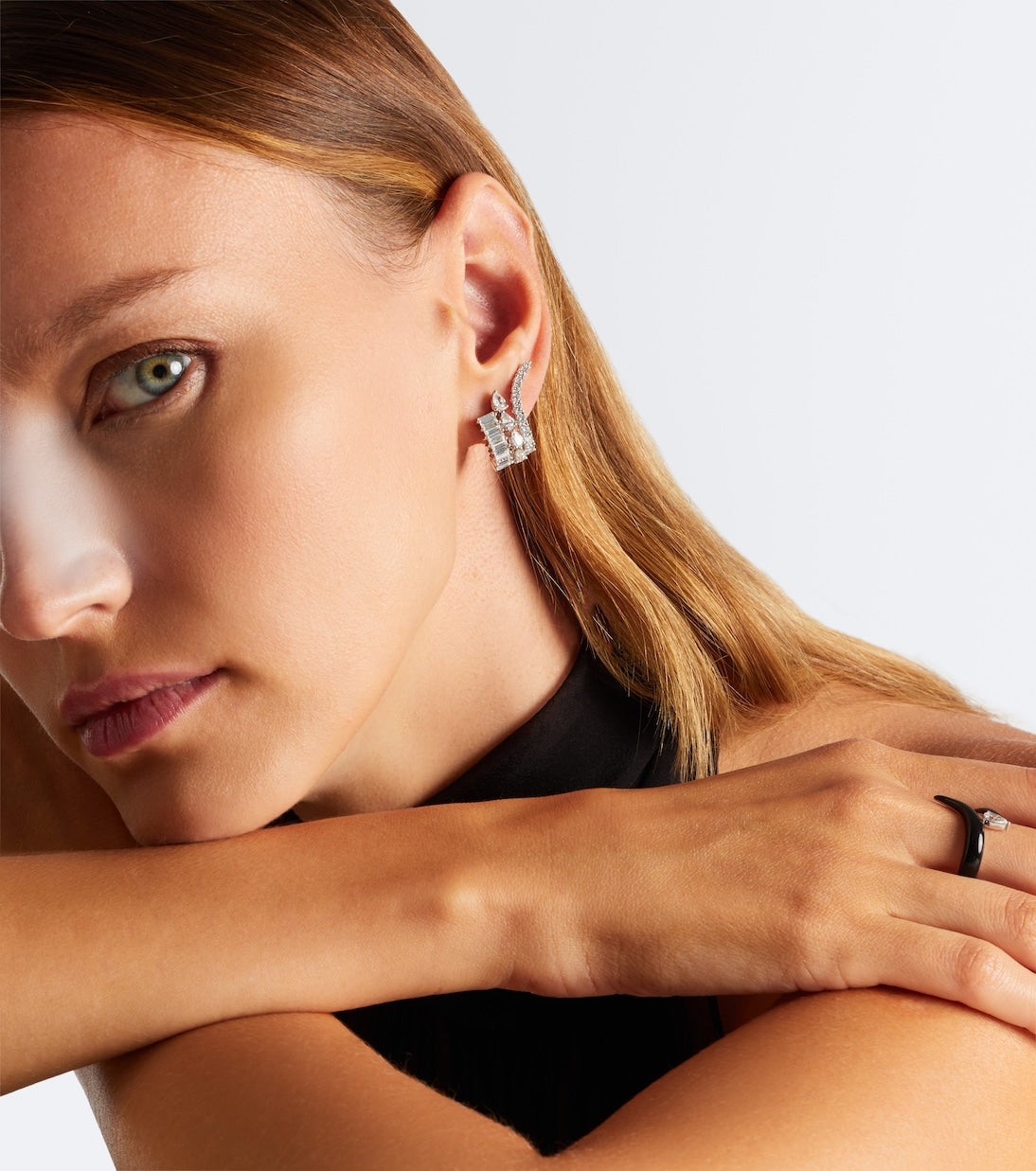 Yeprem - Y-Couture 18kt white gold earrings with diamonds