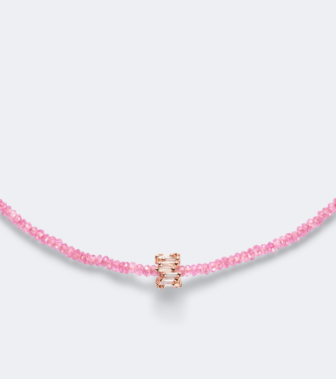 Suzanne Kalan - Infinite 18kt rose gold beaded necklace with spinels and diamonds