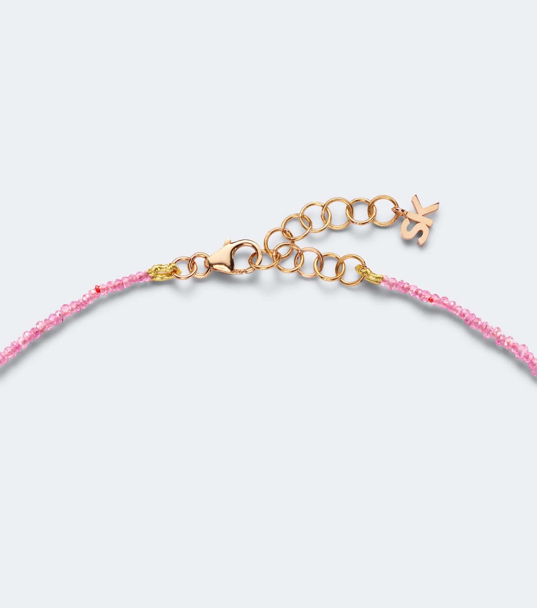 Suzanne Kalan - Infinite 18kt rose gold beaded necklace with spinels and diamonds