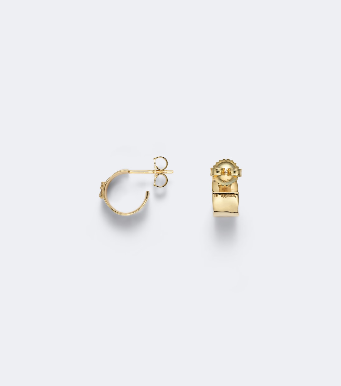 Suzanne Kalan - Mini 18kt gold hoop earrings with diamonds