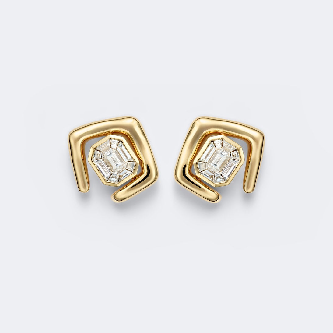 Shay Jewelry - Zar 18kt gold stud earrings with diamonds