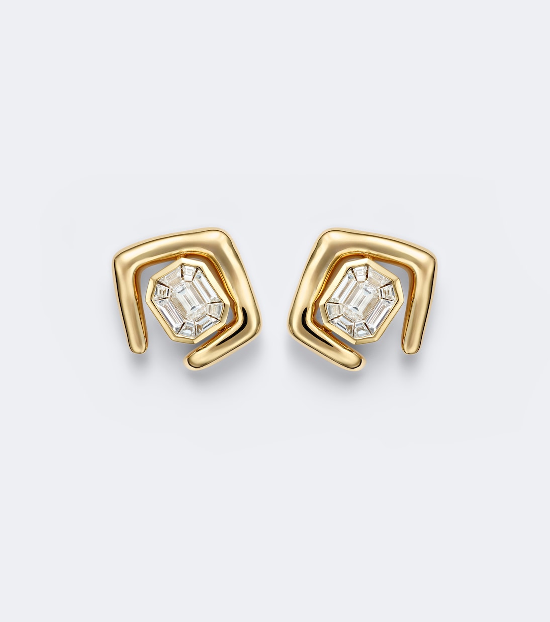 Shay Jewelry - Zar 18kt gold stud earrings with diamonds