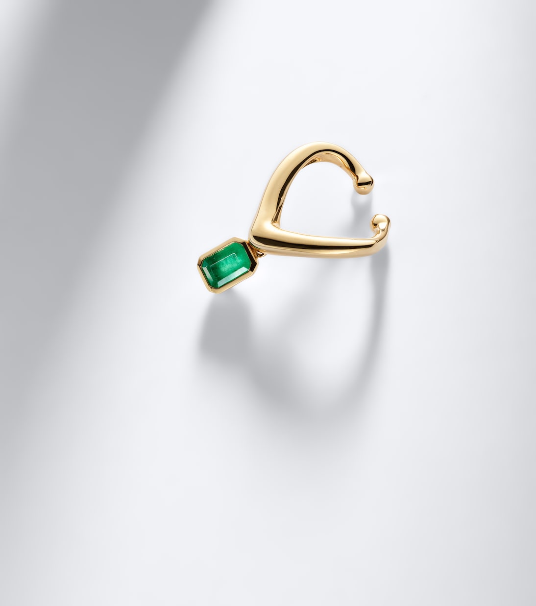 Shay Jewelry - Zar 18kt gold ear cuff with emerald