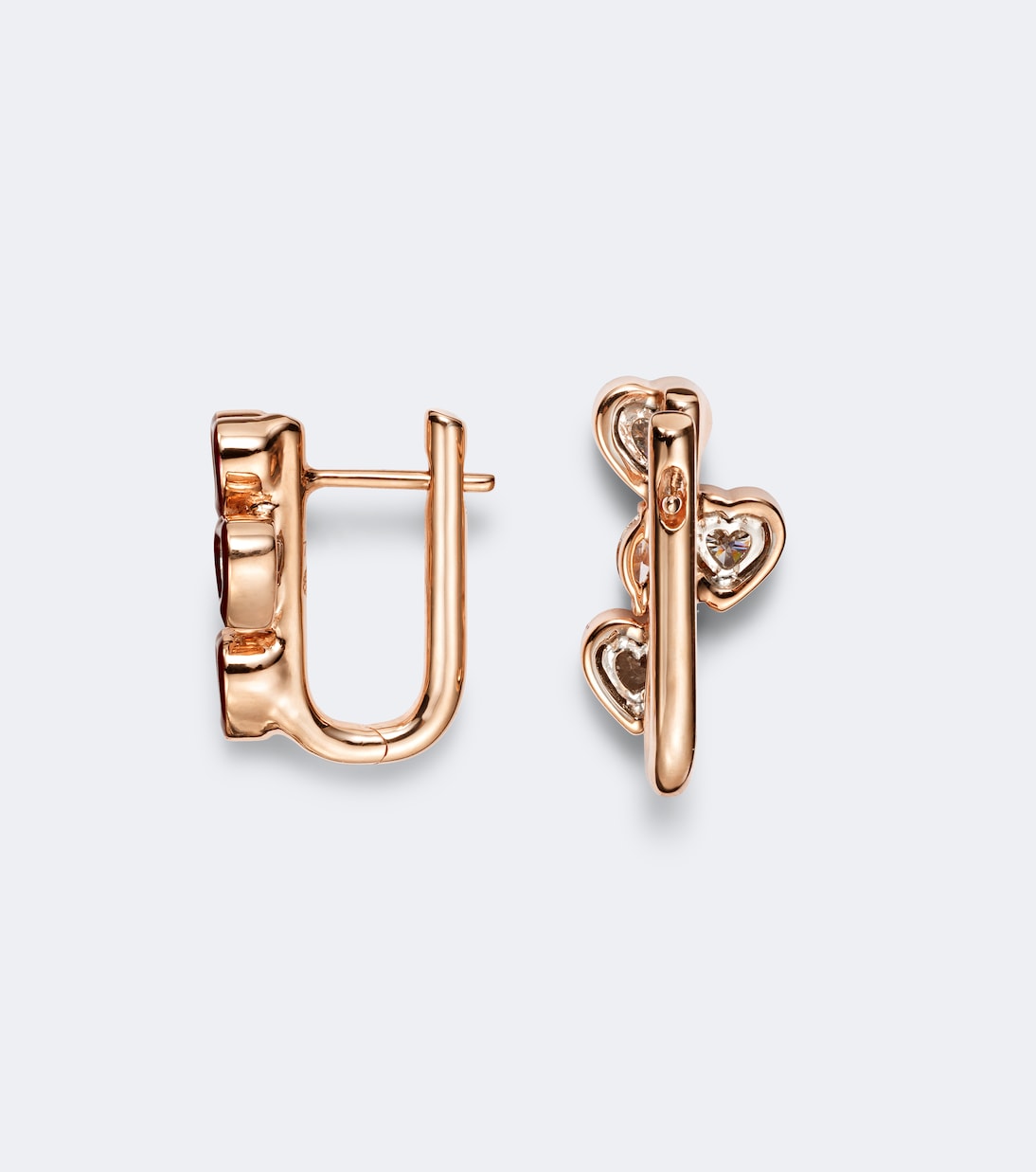 Kamyen - Candy Crush 18kt rose gold and enamel earrings with diamonds