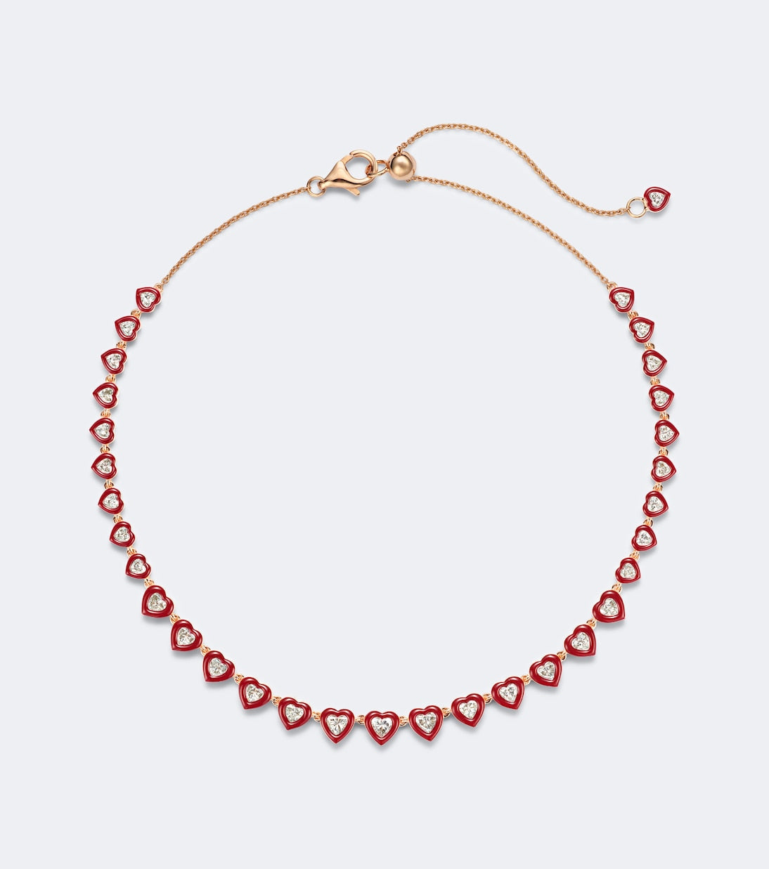 Kamyen - Candy Crush 18kt rose gold and enamel necklace with diamonds