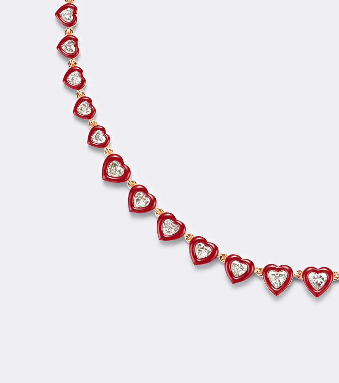Kamyen - Candy Crush 18kt rose gold and enamel necklace with diamonds