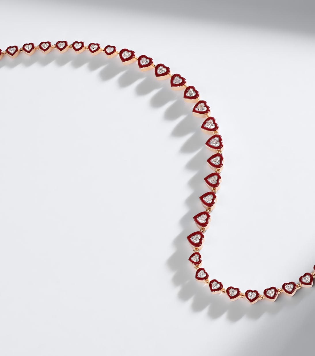 Kamyen - Candy Crush 18kt rose gold and enamel necklace with diamonds