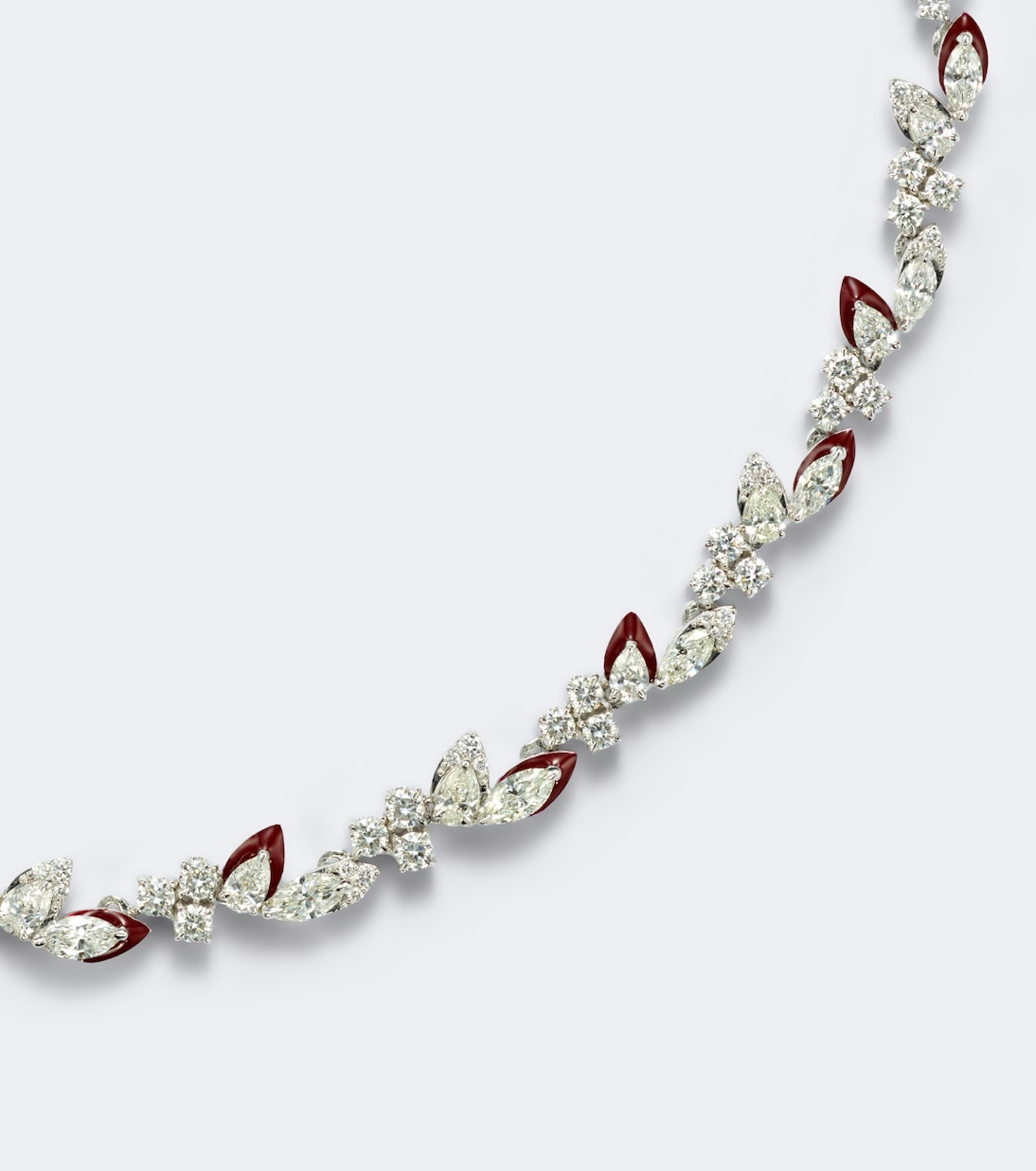 Kamyen - Autumn 18kt white gold and enamel choker with diamonds