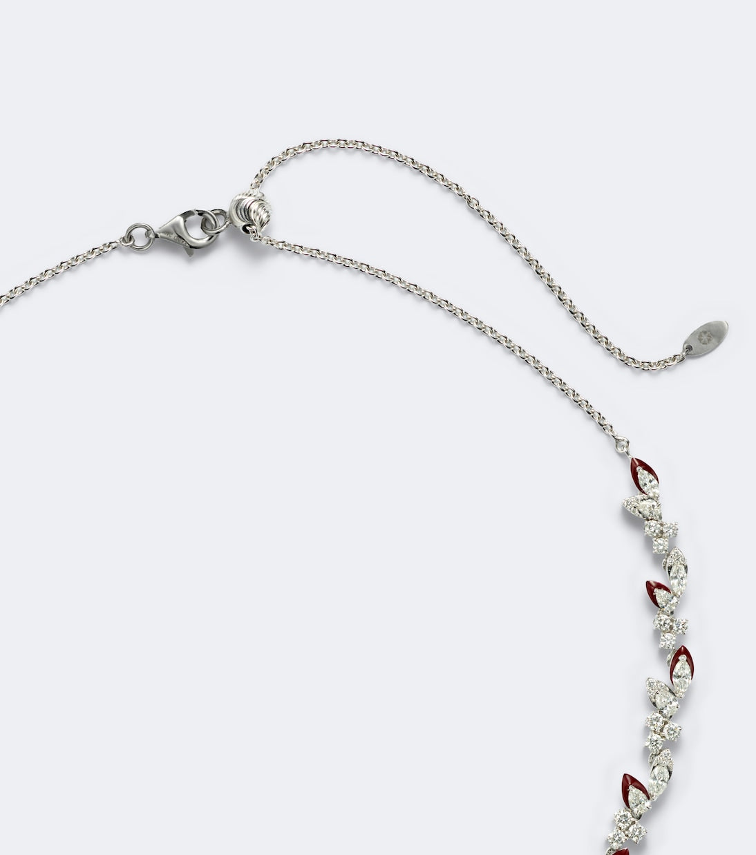Kamyen - Autumn 18kt white gold and enamel choker with diamonds
