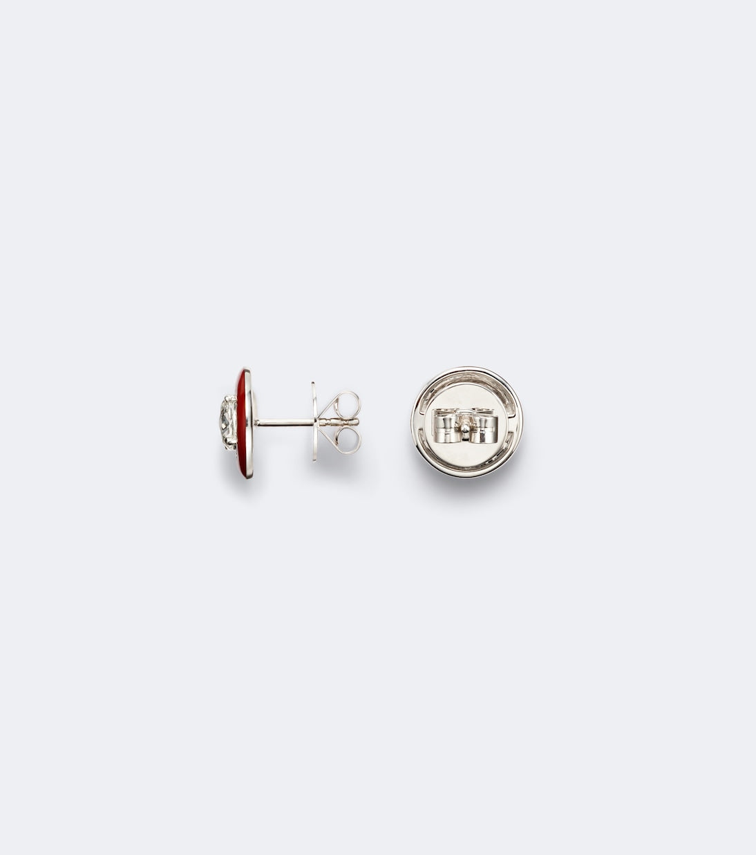 Kamyen - Candy Dots 18kt white gold and enamel earrings with diamonds