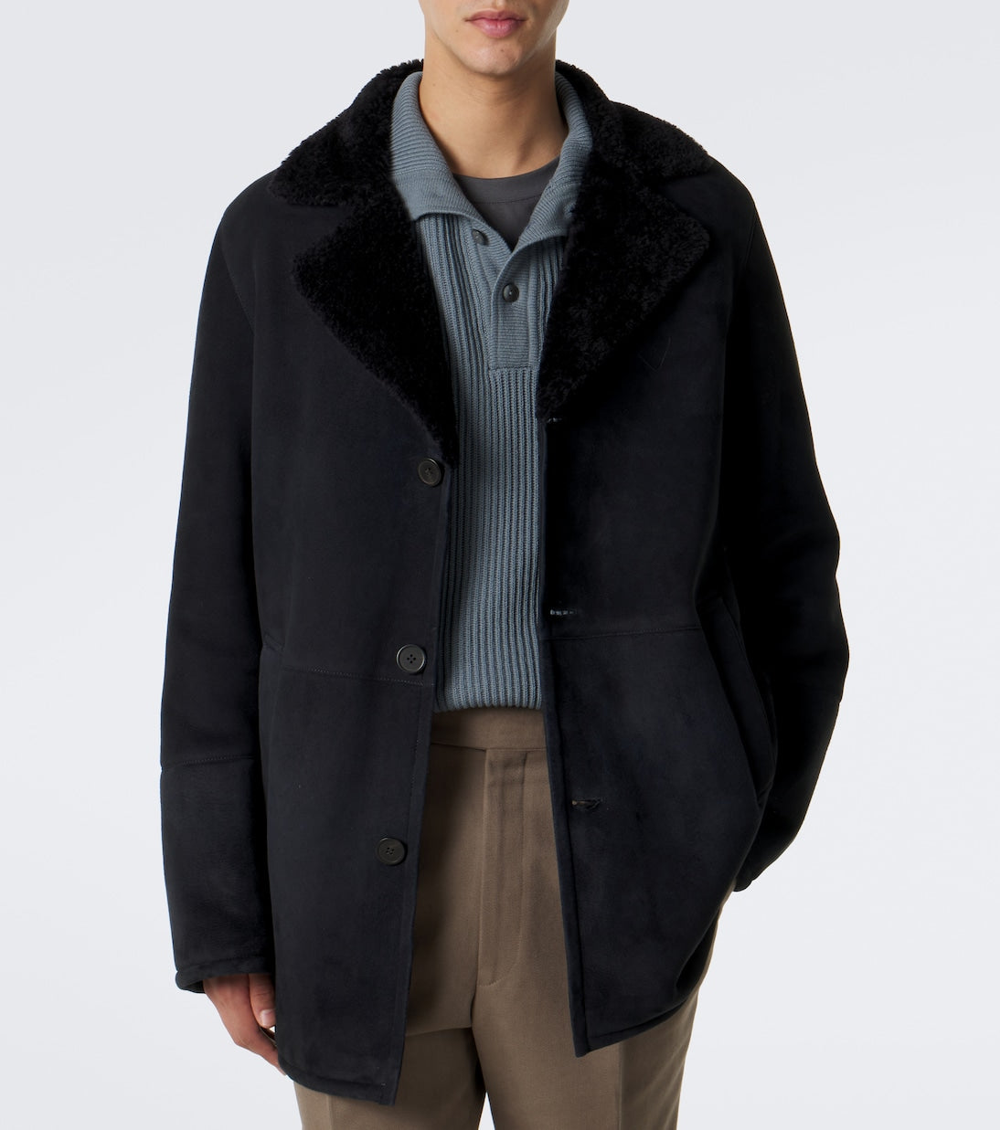 Arma - Bohdan shearling-lined suede coat