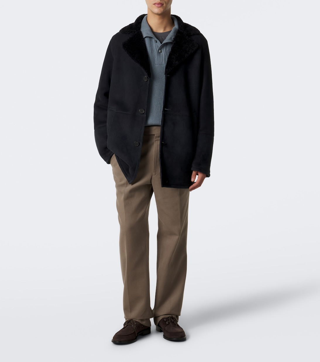 Arma - Bohdan shearling-lined suede coat