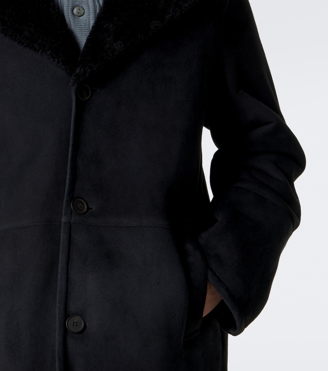 Arma - Bohdan shearling-lined suede coat