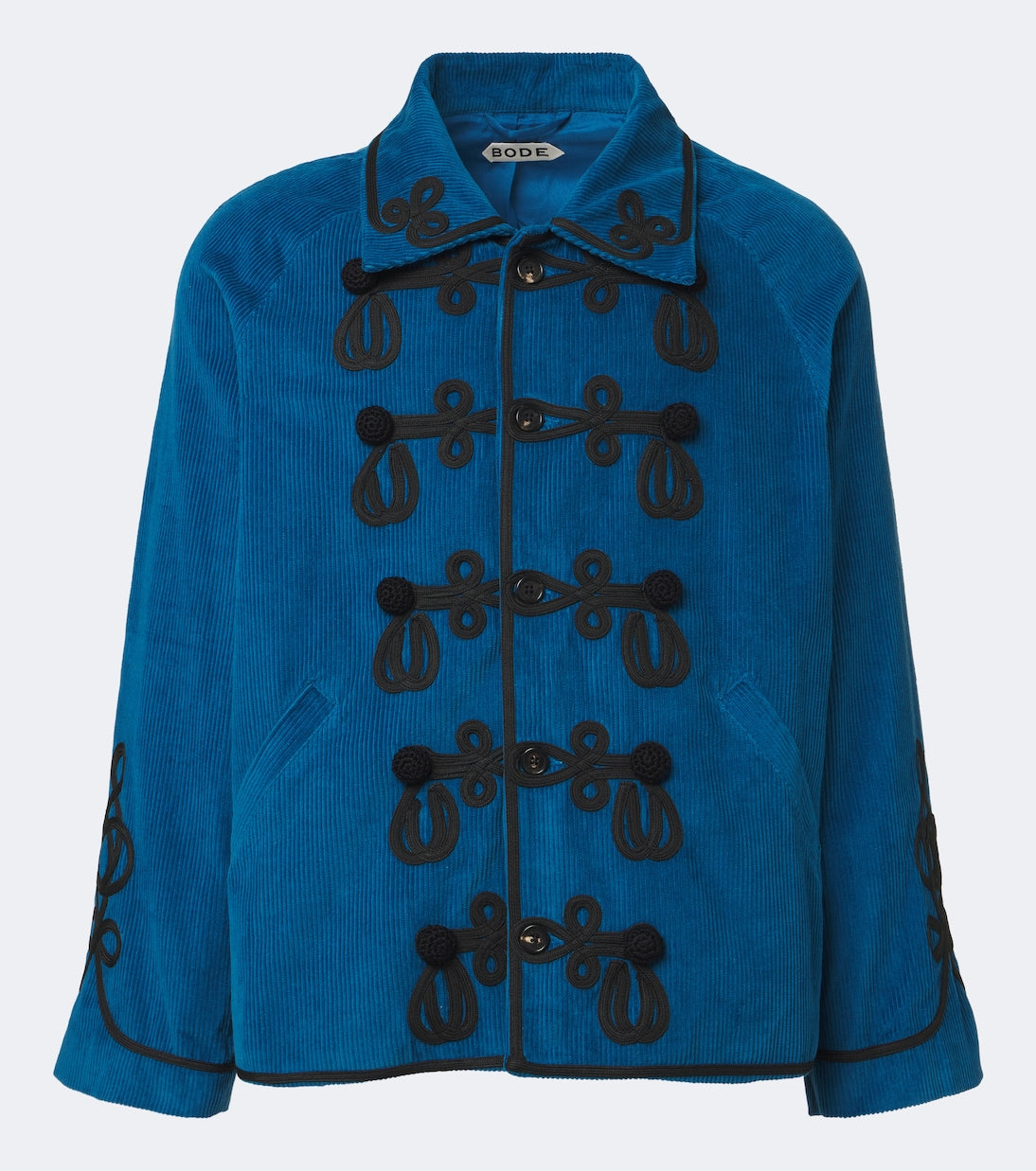 Bode - Stagecoach embroidered cotton corduroy jacket