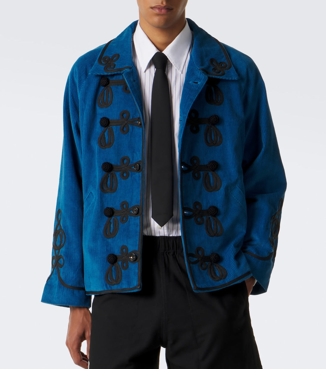 Bode - Stagecoach embroidered cotton corduroy jacket